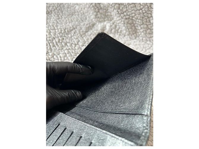 Louis Vuitton Brazza Wallet in Black Taiga Leather - view 10