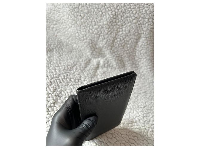 Louis Vuitton Brazza Wallet in Black Taiga Leather - view 16
