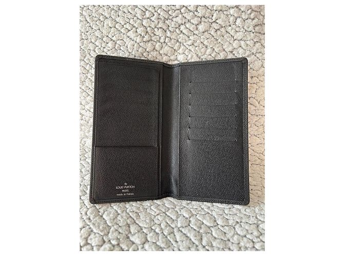 Louis Vuitton Brazza Wallet in Black Taiga Leather - view 4