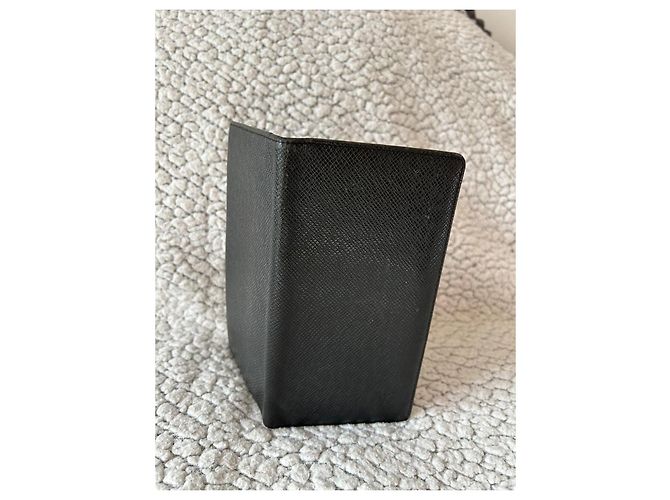 Louis Vuitton Brazza Wallet in Black Taiga Leather - view 6