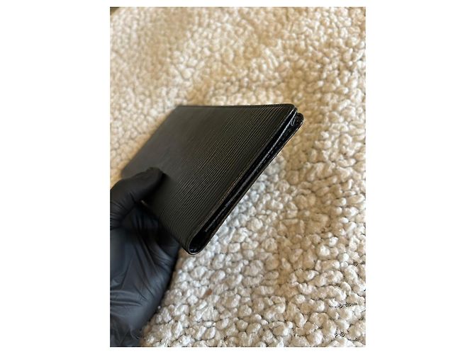 Louis Vuitton Brazza Wallet in Black Epi Leather - view 6