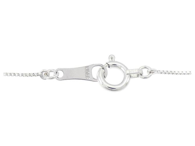Autre Marque Collana Croce in Oro Bianco K10 e Diamanti - vista 5