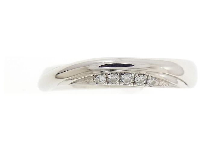 Autre Marque Pt900 Diamant-Saphir-Ring - Ansicht 2