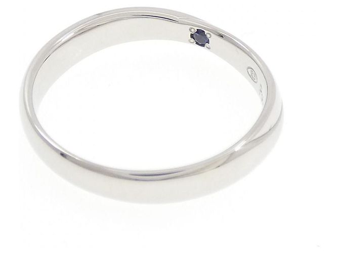 Autre Marque Pt900 Diamant-Saphir-Ring - Ansicht 3