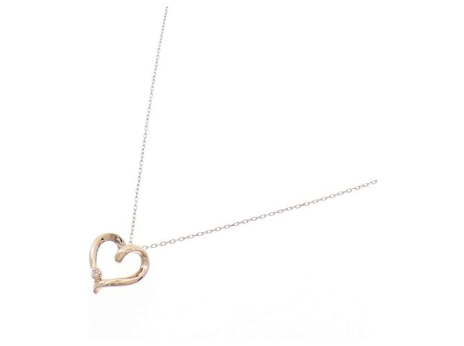 Autre Marque Collana in oro rosa K10 e diamanti - vista 2
