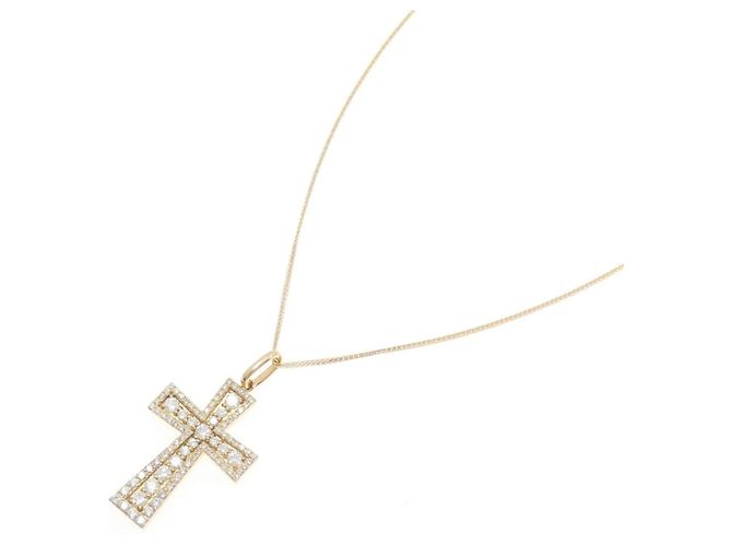 Autre Marque Collana Croce Diamanti Au750 - vista 2