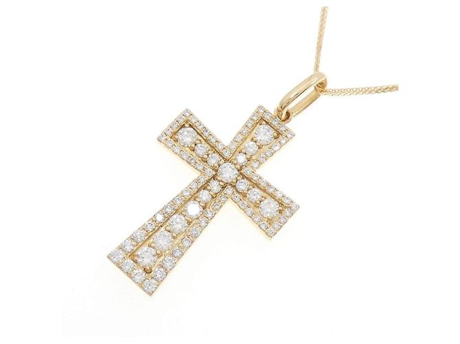 Autre Marque Collana Croce Diamanti Au750 - vista 3