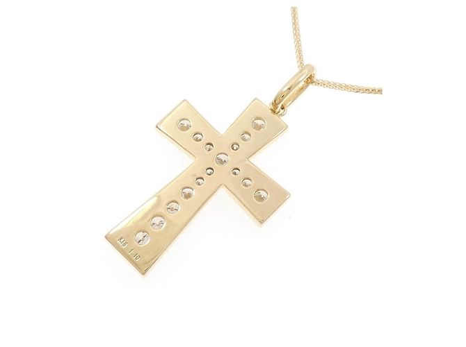 Autre Marque Collana Croce Diamanti Au750 - vista 4