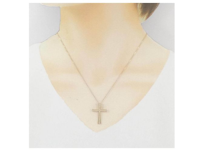Autre Marque Collana Croce con Diamanti Au750 - vista 6