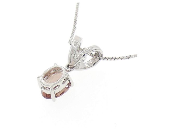 Autre Marque Collana Au750 Granato e Diamante - vista 4