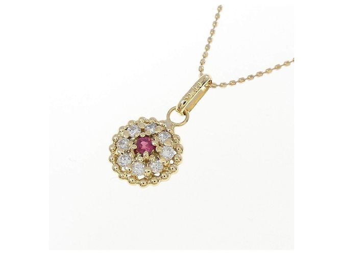 Autre Marque Collana Au750 Rubino e Diamanti - vista 3
