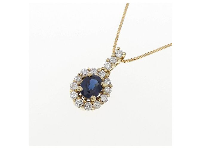 Autre Marque Collana Au750 Zaffiro e Diamante - vista 3