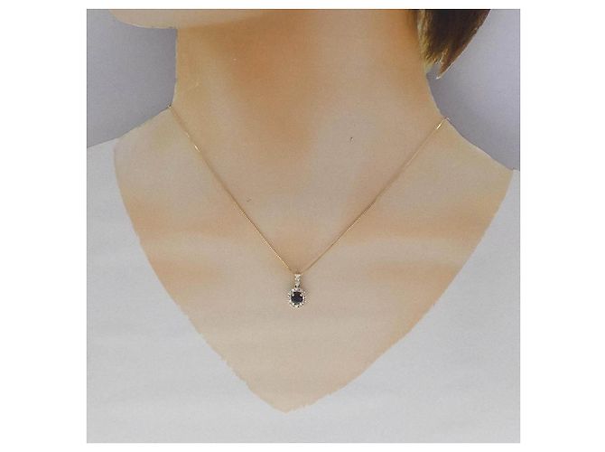 Autre Marque Collana Au750 Zaffiro e Diamante - vista 6