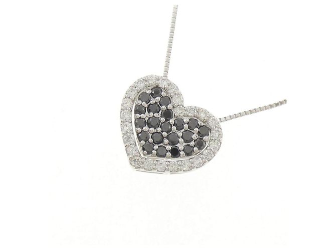 Autre Marque Collana Cuore Diamanti 2way Au750 - vista 3