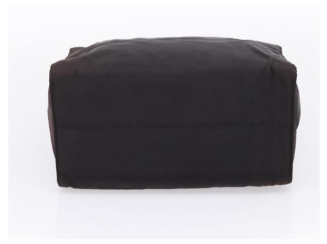 PRADA Metal Handle Hand Bag Nylon Black - vista 5