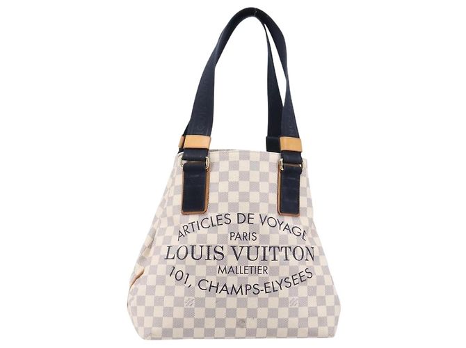 LOUIS VUITTON Damier Azur Plan Soleil Cabas PM Tote Bag N41179 LV - vista 13