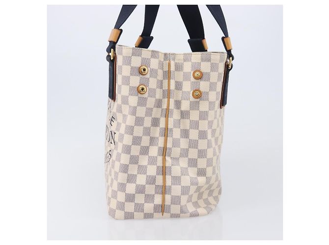 LOUIS VUITTON Damier Azur Plan Soleil Cabas PM Tote Bag N41179 LV - vista 3