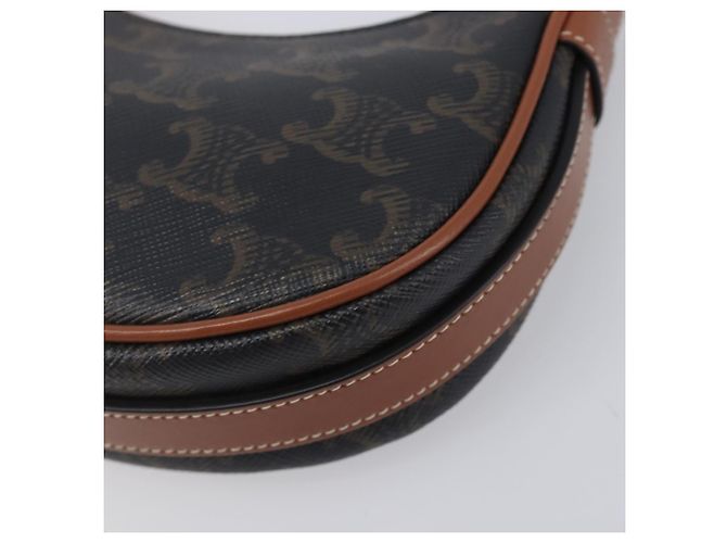 Céline CELINE Accessory Pouch PVC Leather Brown Gold Tone - vista 10