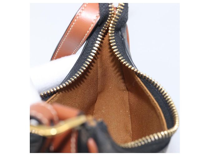 Céline CELINE Accessory Pouch PVC Leather Brown Gold Tone - vista 18