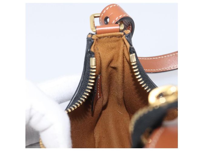 Céline CELINE Accessory Pouch PVC Leather Brown Gold Tone - vista 19