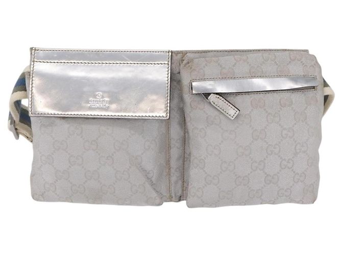 GUCCI GG Canvas Waist Bag Silver 28566 - vista 2