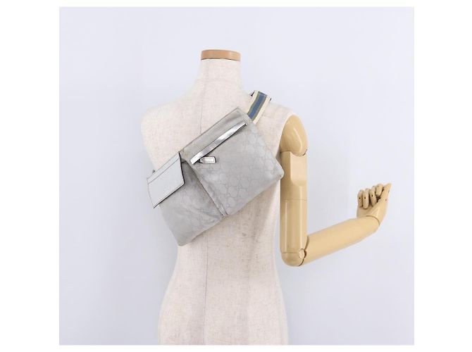 GUCCI GG Canvas Waist Bag Silver 28566 - vista 27