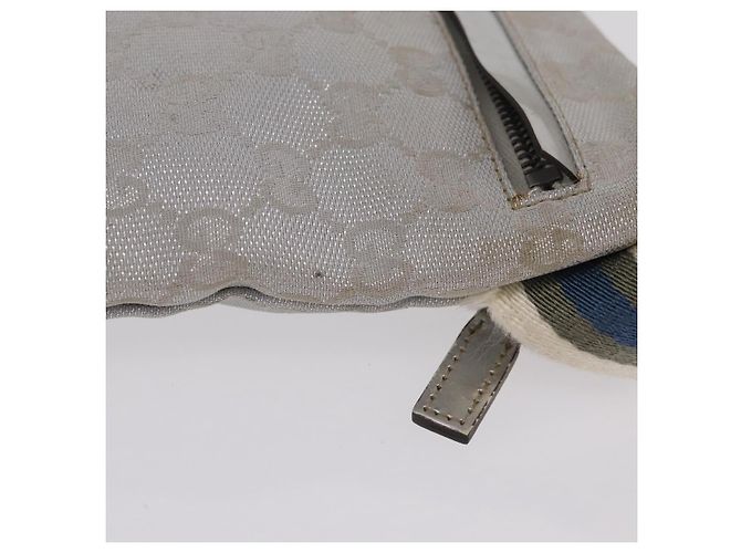 GUCCI GG Canvas Waist Bag Silver 28566 - vista 6