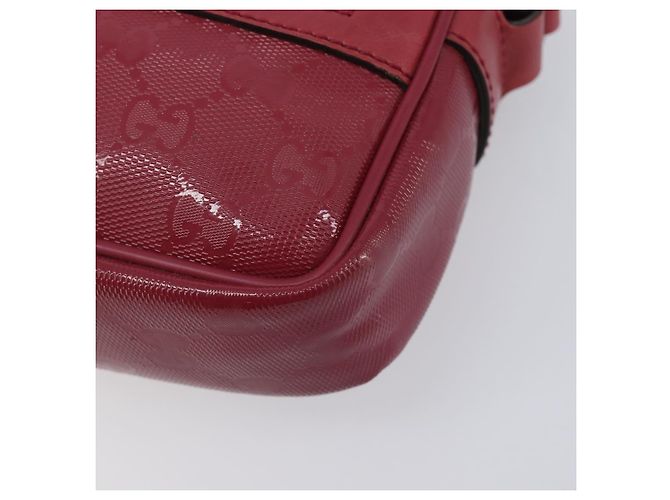 GUCCI GG Crystal Shoulder Bag PVC Red Silver 201447 - vista 11