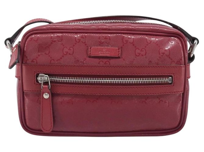 GUCCI GG Crystal Shoulder Bag PVC Red Silver 201447 - vista 2