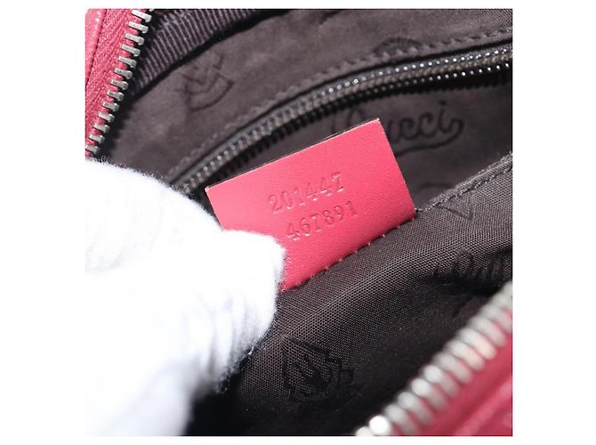 GUCCI GG Crystal Shoulder Bag PVC Red Silver 201447 - vista 24