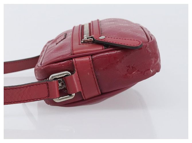 GUCCI GG Crystal Shoulder Bag PVC Red Silver 201447 - vista 5