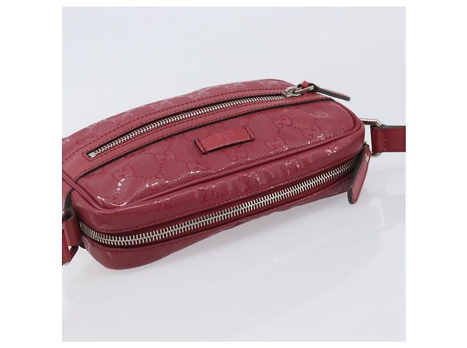 GUCCI GG Crystal Shoulder Bag PVC Red Silver 201447 - vista 6