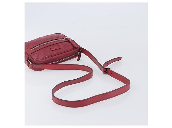 GUCCI GG Crystal Shoulder Bag PVC Red Silver 201447 - vista 7