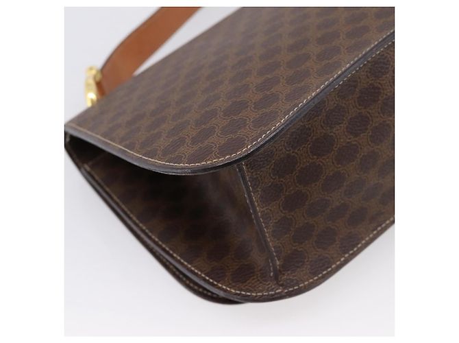 Céline CELINE Macadam Canvas Shoulder Bag PVC Leather Brown Gold - vista 13