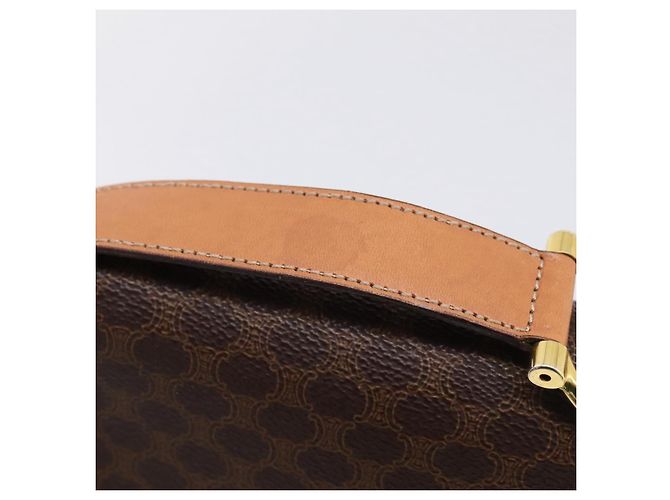 Céline CELINE Macadam Canvas Shoulder Bag PVC Leather Brown Gold - vista 15