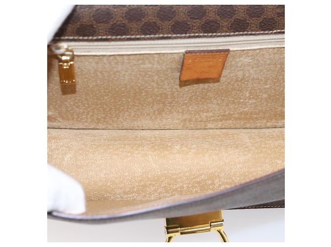 Céline CELINE Macadam Canvas Shoulder Bag PVC Leather Brown Gold - vista 18