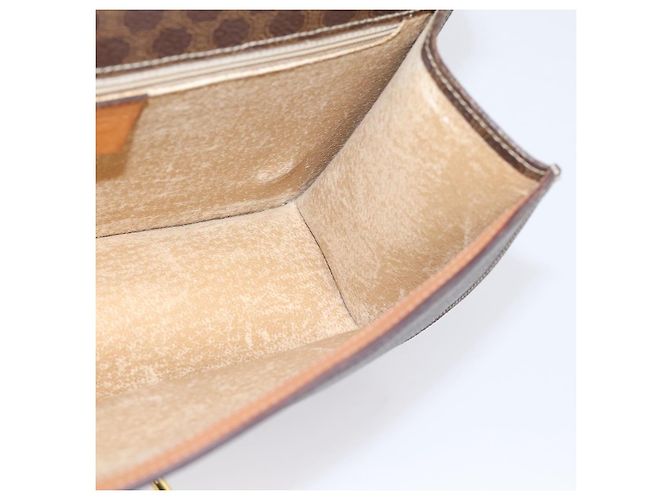 Céline CELINE Macadam Canvas Shoulder Bag PVC Leather Brown Gold - vista 19