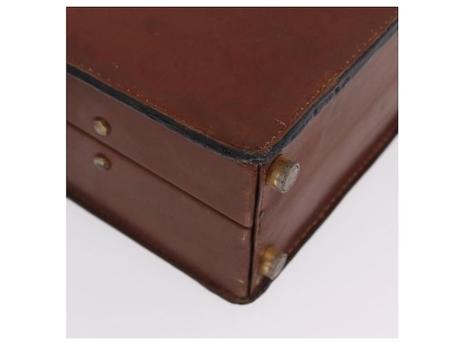 LOEWE Anagram Attache case Hand Bag Leather Black Gold - vista 13