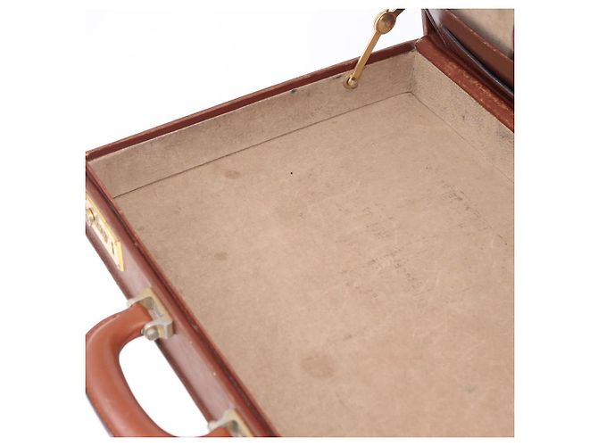LOEWE Anagram Attache case Hand Bag Leather Black Gold - vista 25