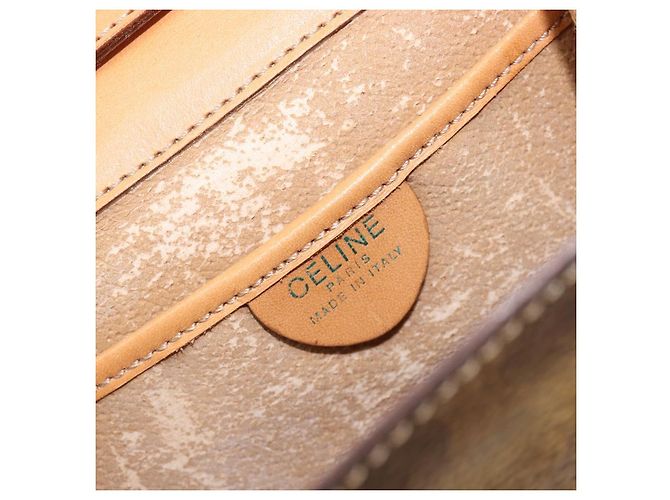 Céline CELINE Macadam Canvas Hand Bag PVC Leather 2way Brown Gold - vista 12