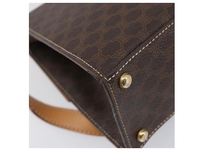 Céline CELINE Macadam Canvas Hand Bag PVC Leather 2way Brown Gold - vista 19