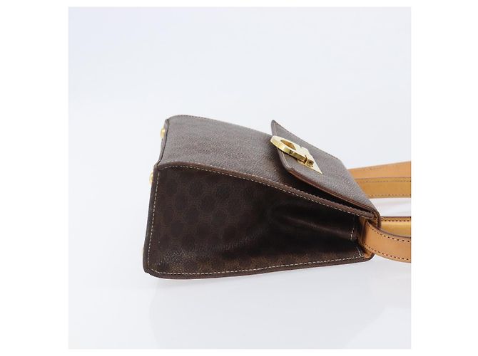 Céline CELINE Macadam Canvas Hand Bag PVC Leather 2way Brown Gold - vista 3