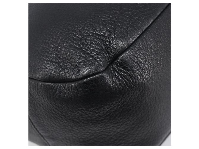 PRADA Shoulder Bag Vittero Dino Leather Black Gold - vista 11