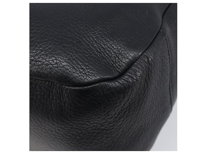 PRADA Shoulder Bag Vittero Dino Leather Black Gold - vista 12