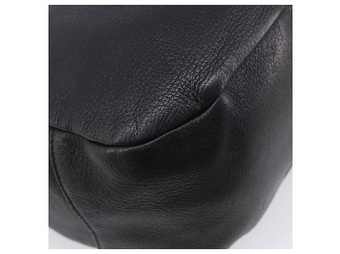 PRADA Shoulder Bag Vittero Dino Leather Black Gold - vista 13