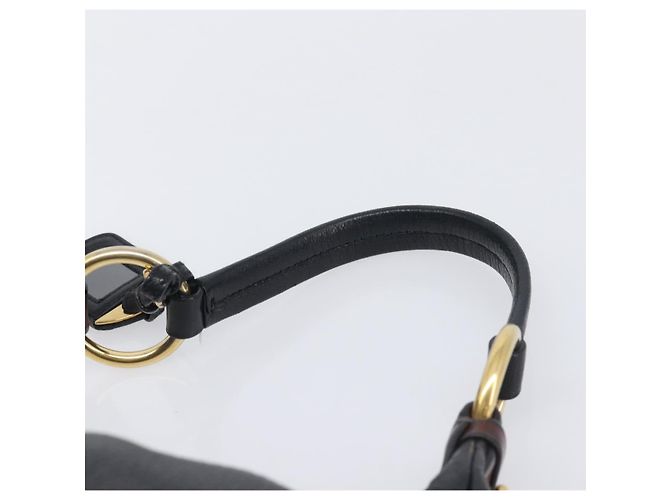 PRADA Shoulder Bag Vittero Dino Leather Black Gold - vista 8