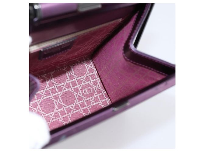 Christian Dior Hand Bag Patent leather Purple - vista 11