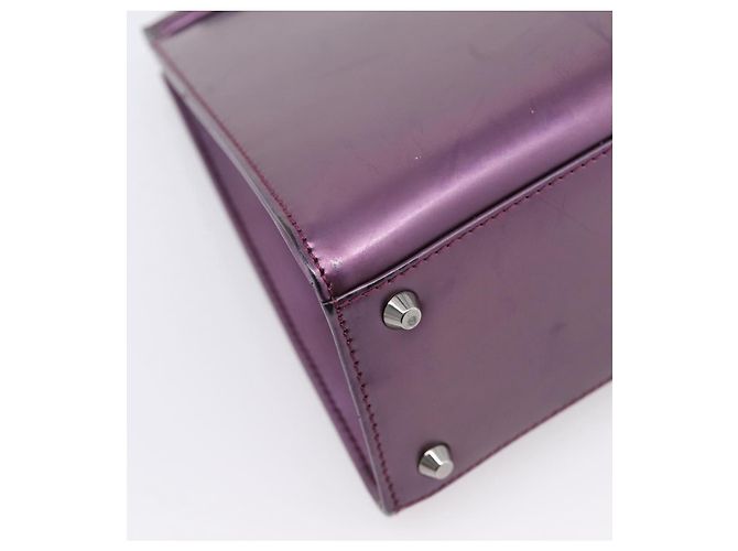 Christian Dior Hand Bag Patent leather Purple - vista 14