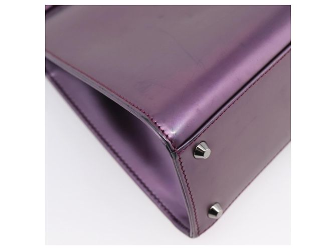 Christian Dior Hand Bag Patent leather Purple - vista 16