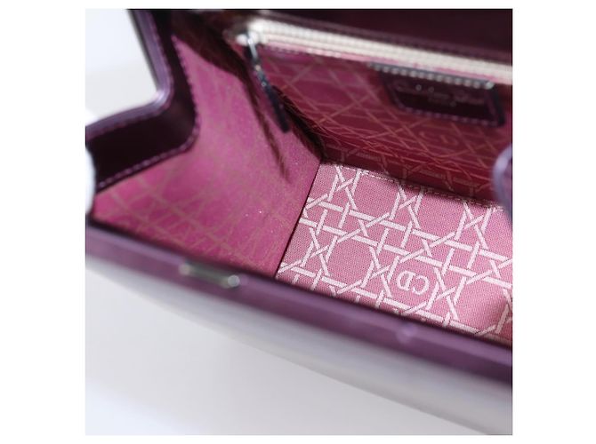 Christian Dior Hand Bag Patent leather Purple - vista 19